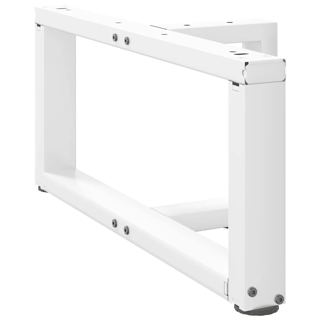 Noge za klub stolić T-oblika 2 kom Bijele 60x25x(30-31) cm Čelik