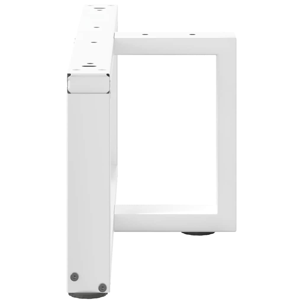 Noge za klub stolić T-oblika 2 kom Bijele 60x25x(30-31) cm Čelik
