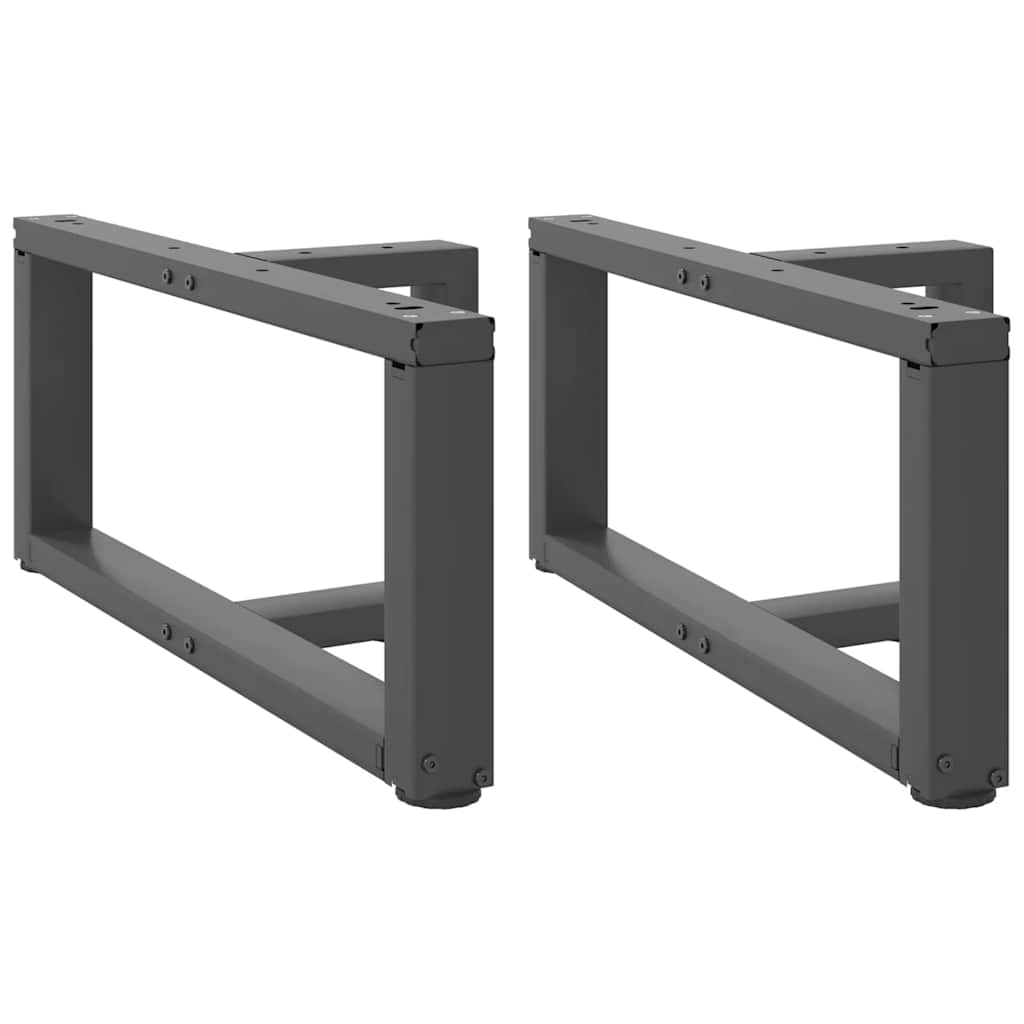 Noge za klub stolić T-oblika 2 kom antracit 70x25x(30-31) cm čelik