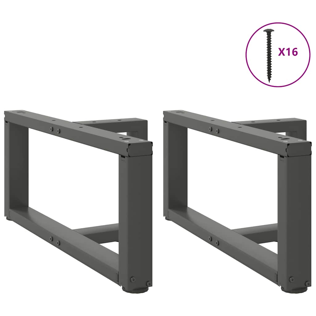 Noge za klub stolić T-oblika 2 kom antracit 70x25x(30-31) cm čelik