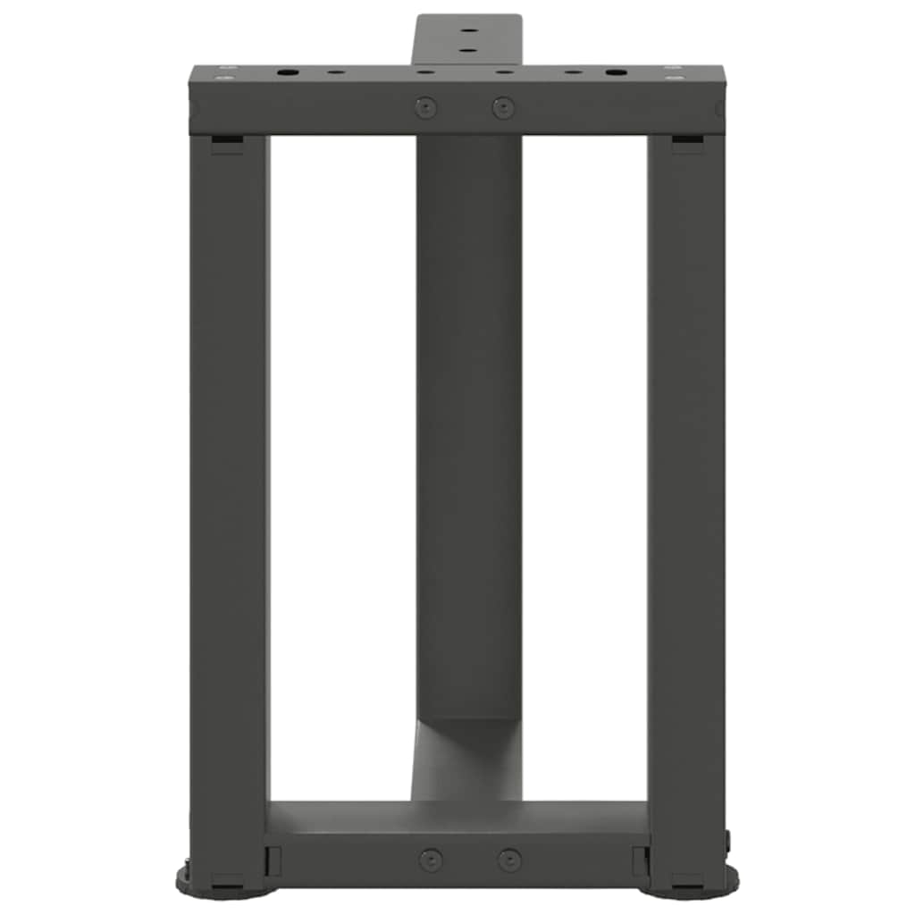 Noge za klub stolić T-oblika 2 kom antracit 28x25x(42-43) cm čelik