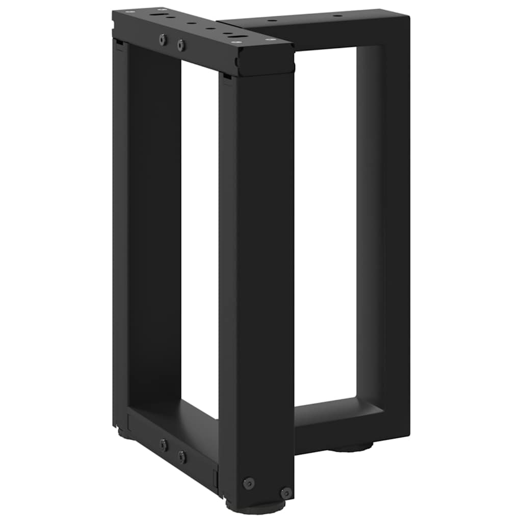 Noge za klub stolić T-oblika 2 kom Crne 38x25x(42-43) cm Čelik