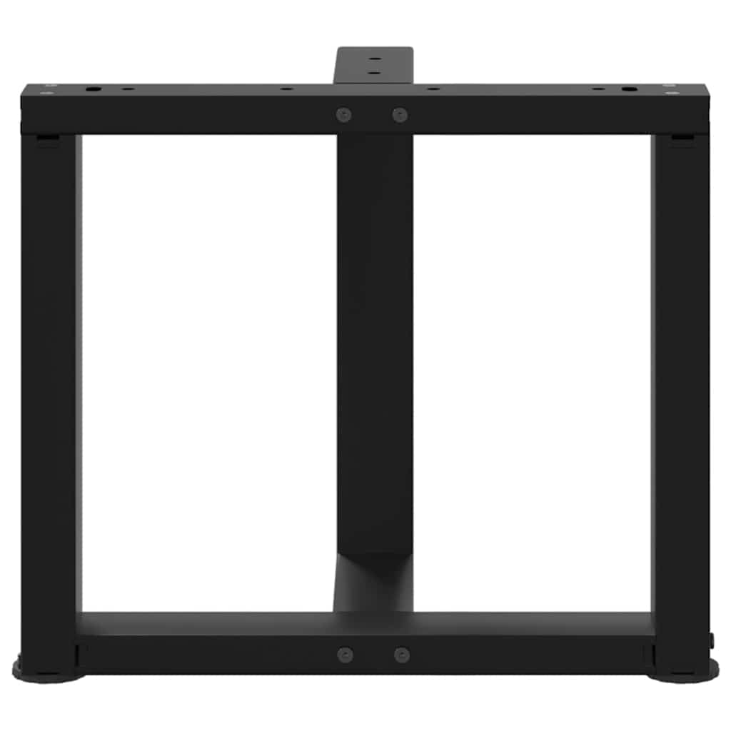 Noge za klub stolić T-oblika 2 kom Crne 50x25x(42-43) cm Čelik