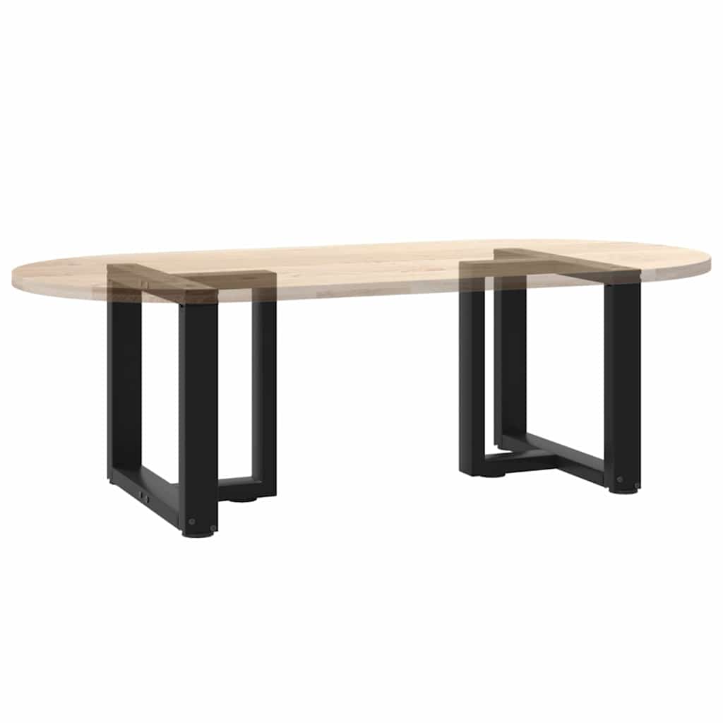 Noge za klub stolić T-oblika 2 kom Crne 50x25x(42-43) cm Čelik
