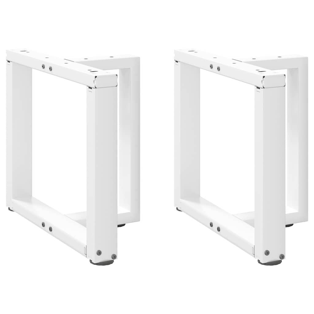Noge za klub stolić T-oblika 2 kom Bijele 50x25x(42-43) cm Čelik