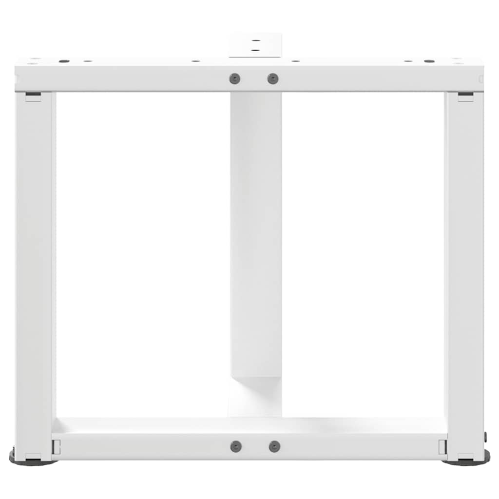 Noge za klub stolić T-oblika 2 kom Bijele 50x25x(42-43) cm Čelik