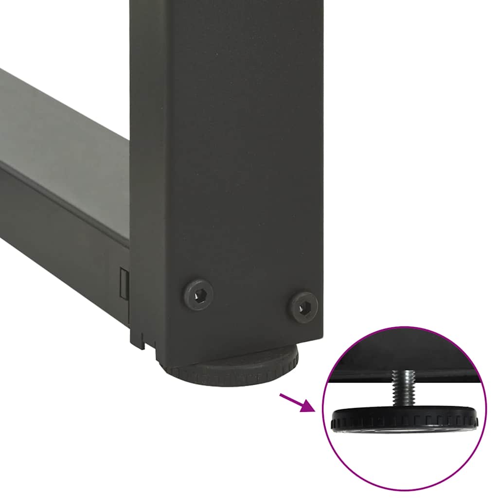 Noge za klub stolić T-oblika 2 kom antracit 50x25x(42-43) cm čelik