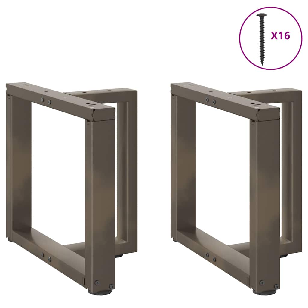 Noge za klub stolić T-oblika 2 kom Crne 50x25x(42-43) cm Čelik