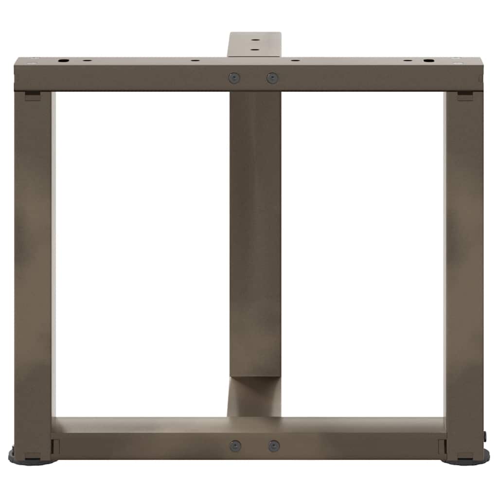 Noge za klub stolić T-oblika 2 kom Crne 50x25x(42-43) cm Čelik
