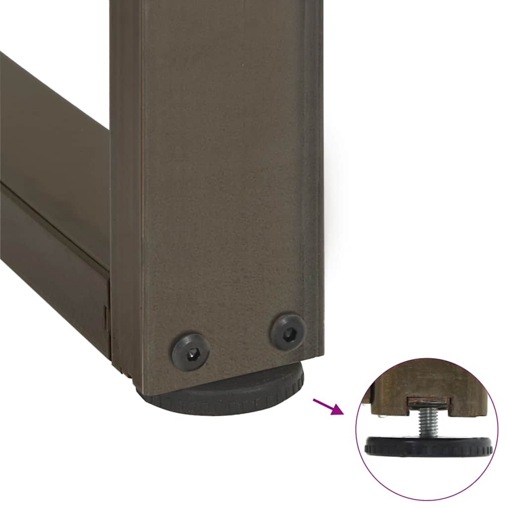 Noge za klub stolić T-oblika 2 kom Crne 50x25x(42-43) cm Čelik