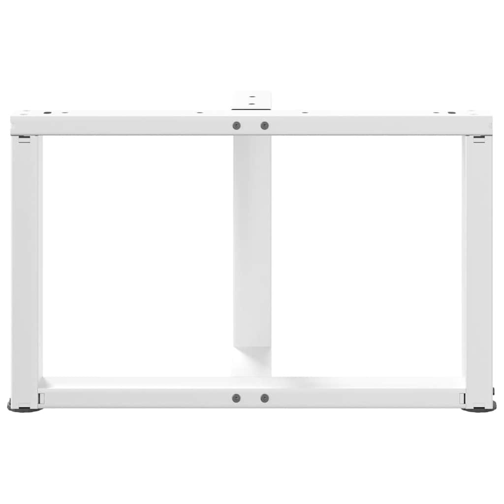 Noge za klub stolić T-oblika 2 kom Bijele 60x25x(42-43) cm Čelik