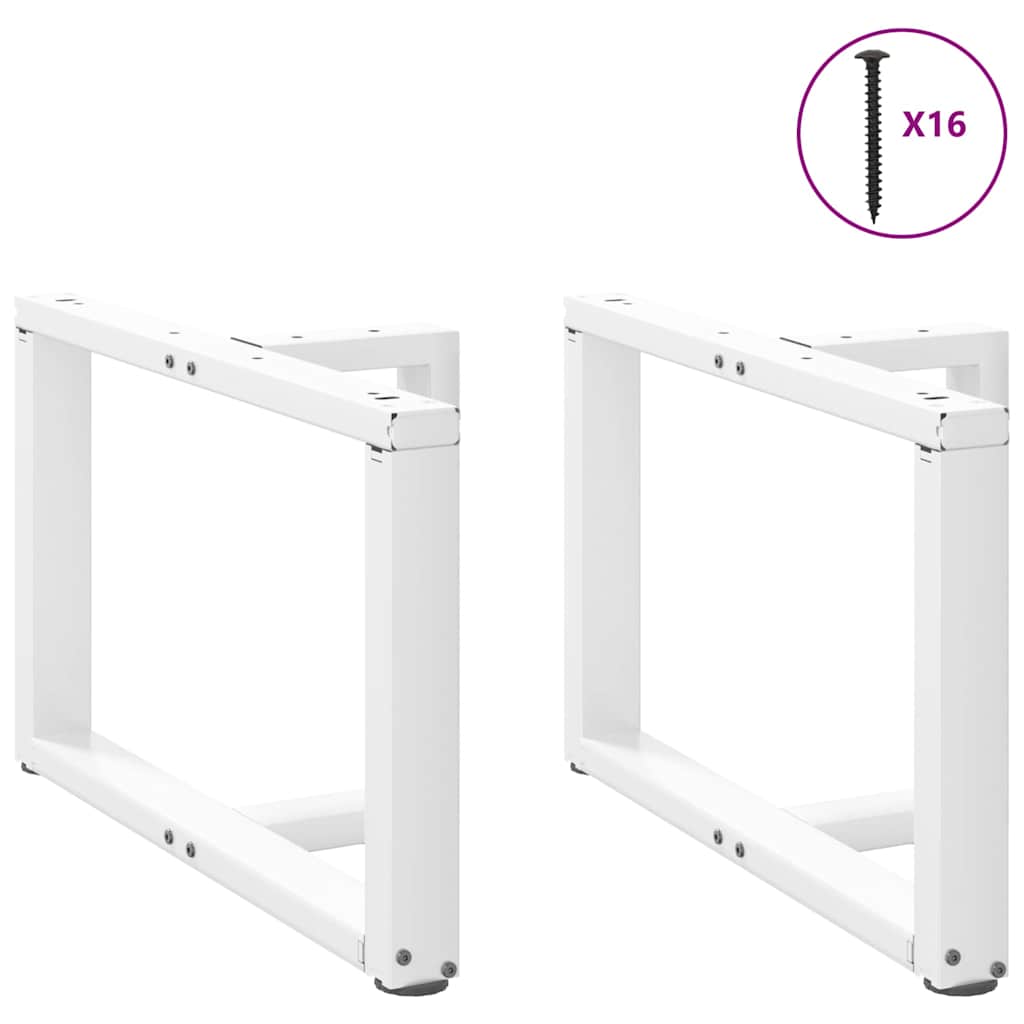 Noge za klub stolić T-oblika 2 kom Bijele 70x25x(42-43) cm Čelik