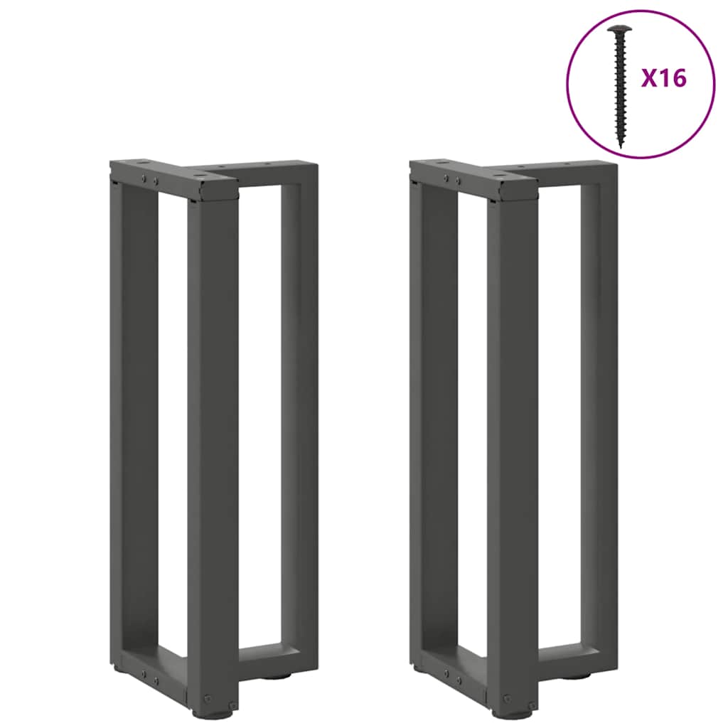 Noge za konzolni stol T-oblika 2 kom antracit 38x25x(72-73) cm čelik