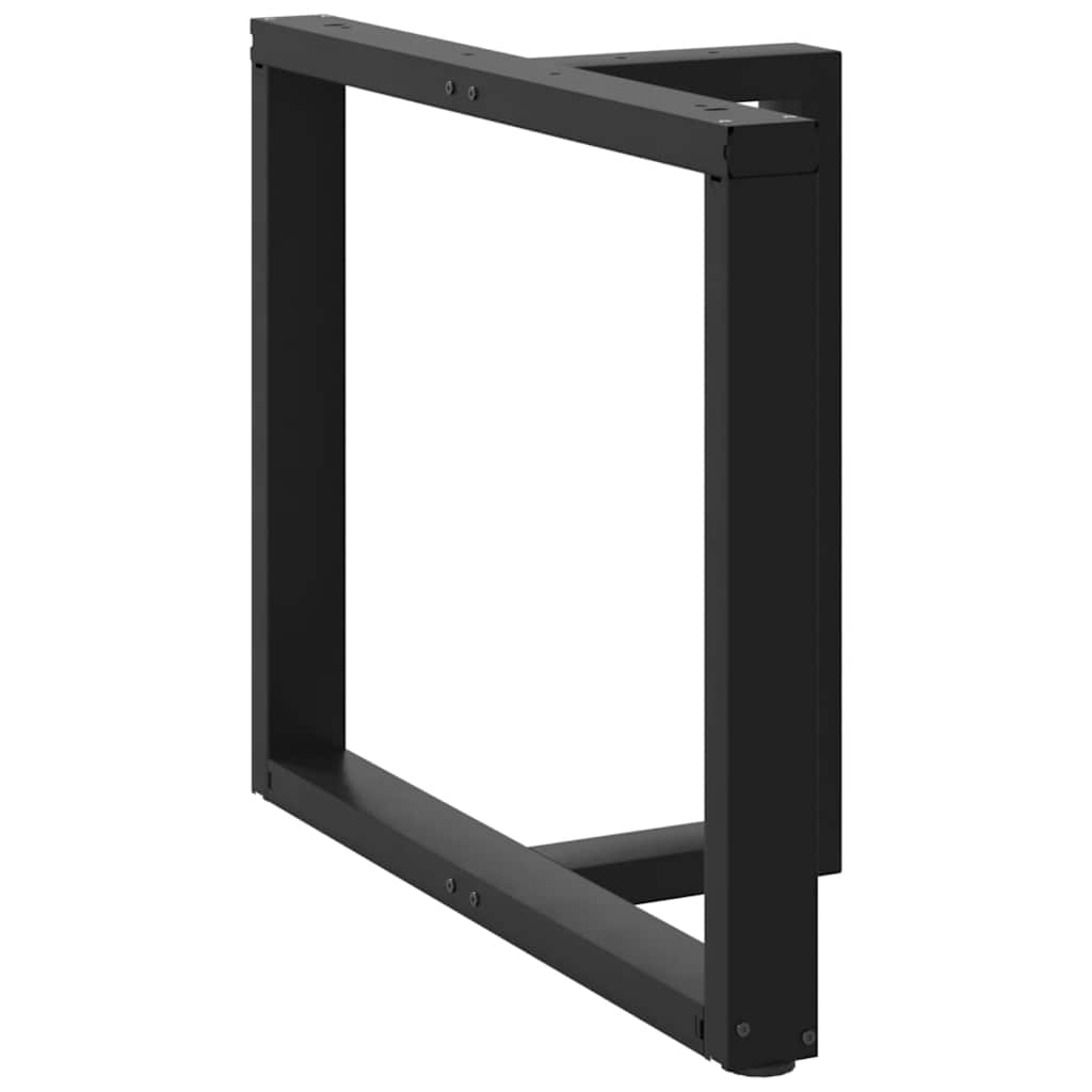 Noge za blagovaonski stol T-oblika 2 kom Crne 90x35x(72-73) cm Čelik