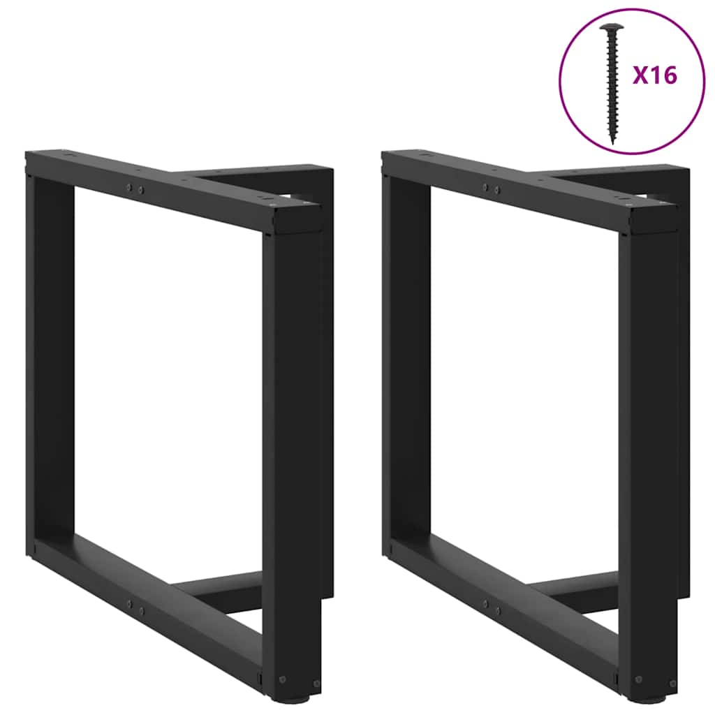 Noge za blagovaonski stol T-oblika 2 kom Crne 90x35x(72-73) cm Čelik