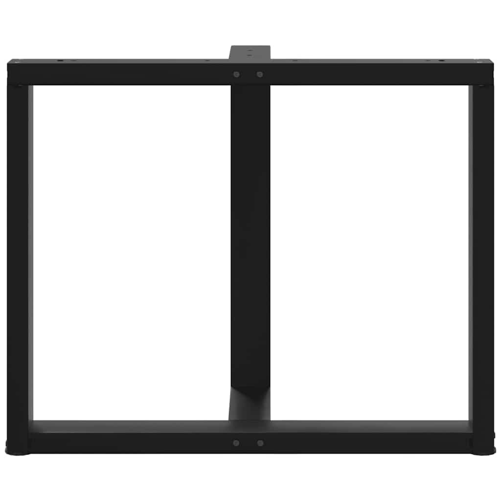 Noge za blagovaonski stol T-oblika 2 kom Crne 90x35x(72-73) cm Čelik