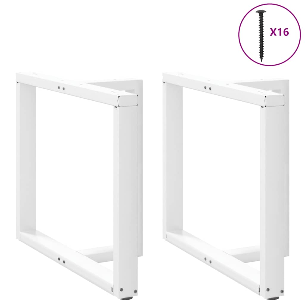 Noge za blagovaonski stol T-oblika 2 kom Bijele 100x35x(72-73) cm Čelik