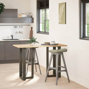 Noge za barski stol T-oblika 2 kom Crne 40x35x(90-91) cm Čelik