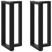 Noge za barski stol T-oblika 2 kom Crne 50x35x(90-91) cm Čelik