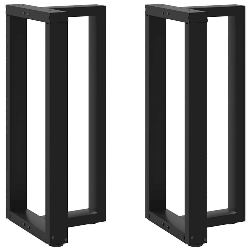 Noge za barski stol T-oblika 2 kom Crne 50x35x(90-91) cm Čelik