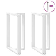 Noge za barski stol T-oblika 2 kom Bijele 60x35x(90-91) cm Čelik