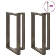 Noge za barski stol T-oblika 2 kom Crne 60x35x(90-91) cm Čelik
