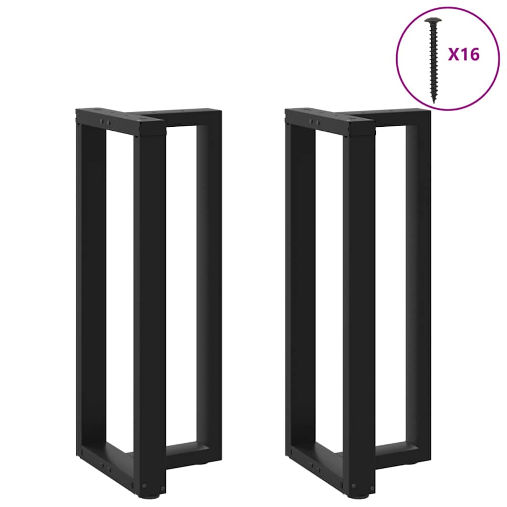 Noge za barski stol T-oblika 2 kom Crne 40x35x(100-101) cm Čelik