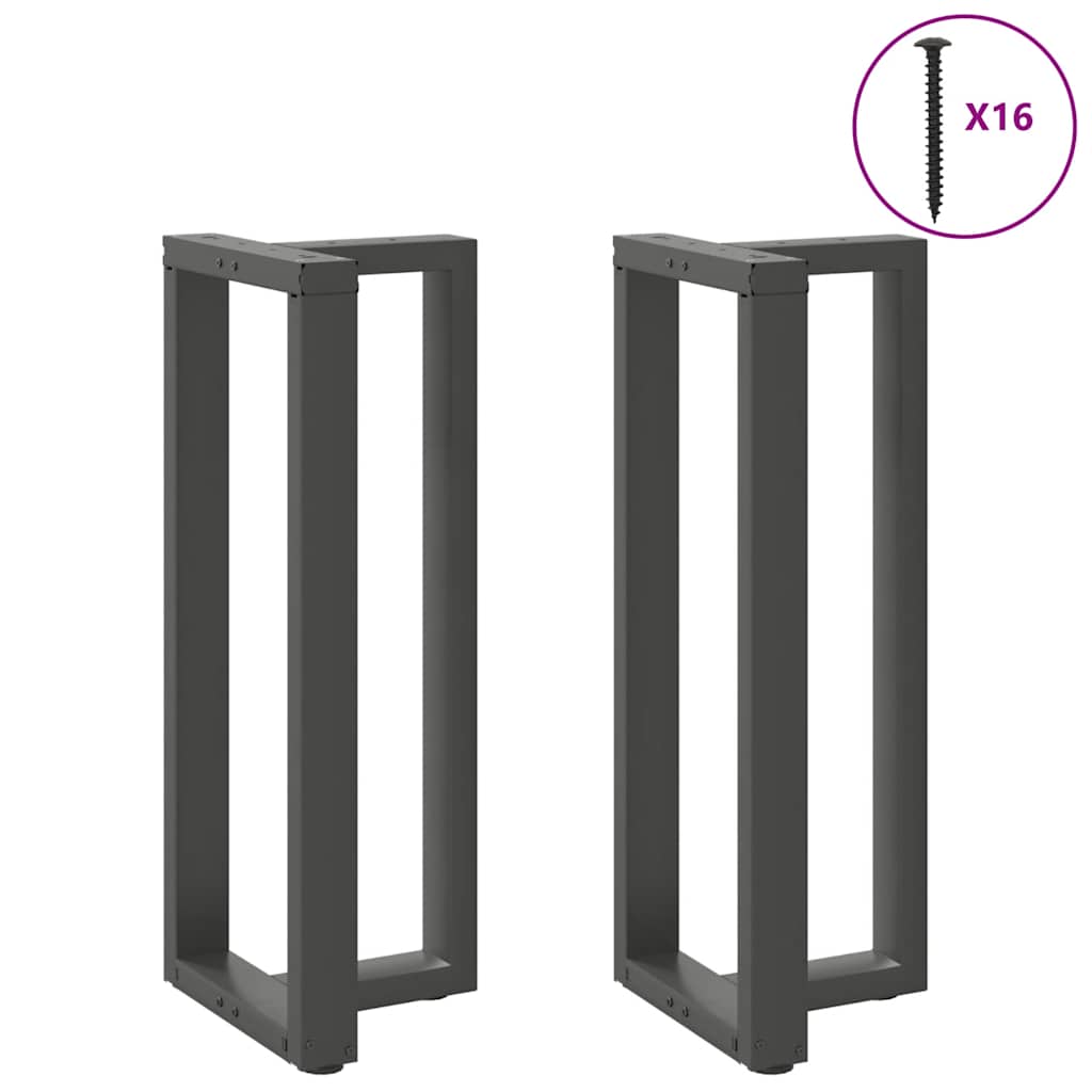Noge za barski stol T-oblika 2 kom antracit 40x35x(100-101) cm čelik