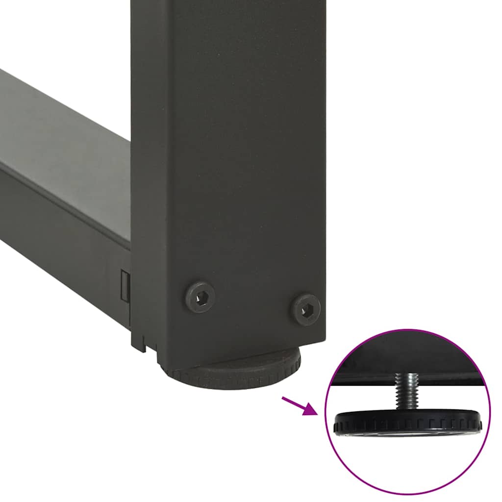 Noge za barski stol T-oblika 2 kom antracit 40x35x(100-101) cm čelik
