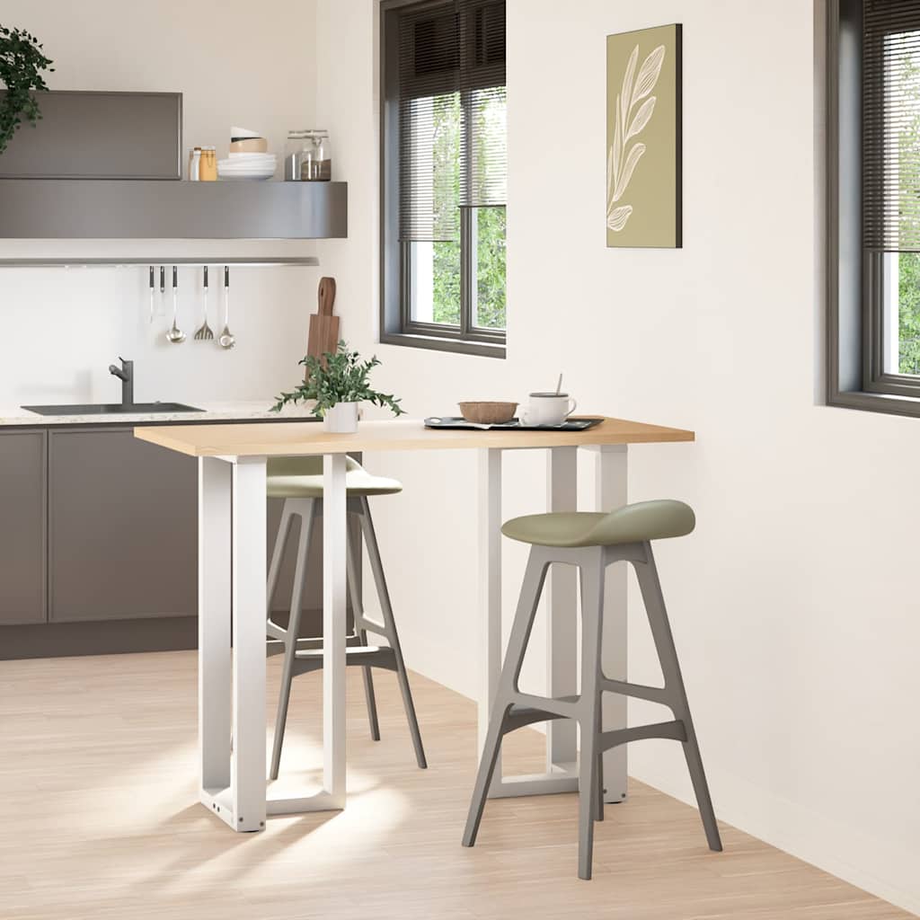 Noge za barski stol T-oblika 2 kom Bijele 50x35x(100-101) cm Čelik