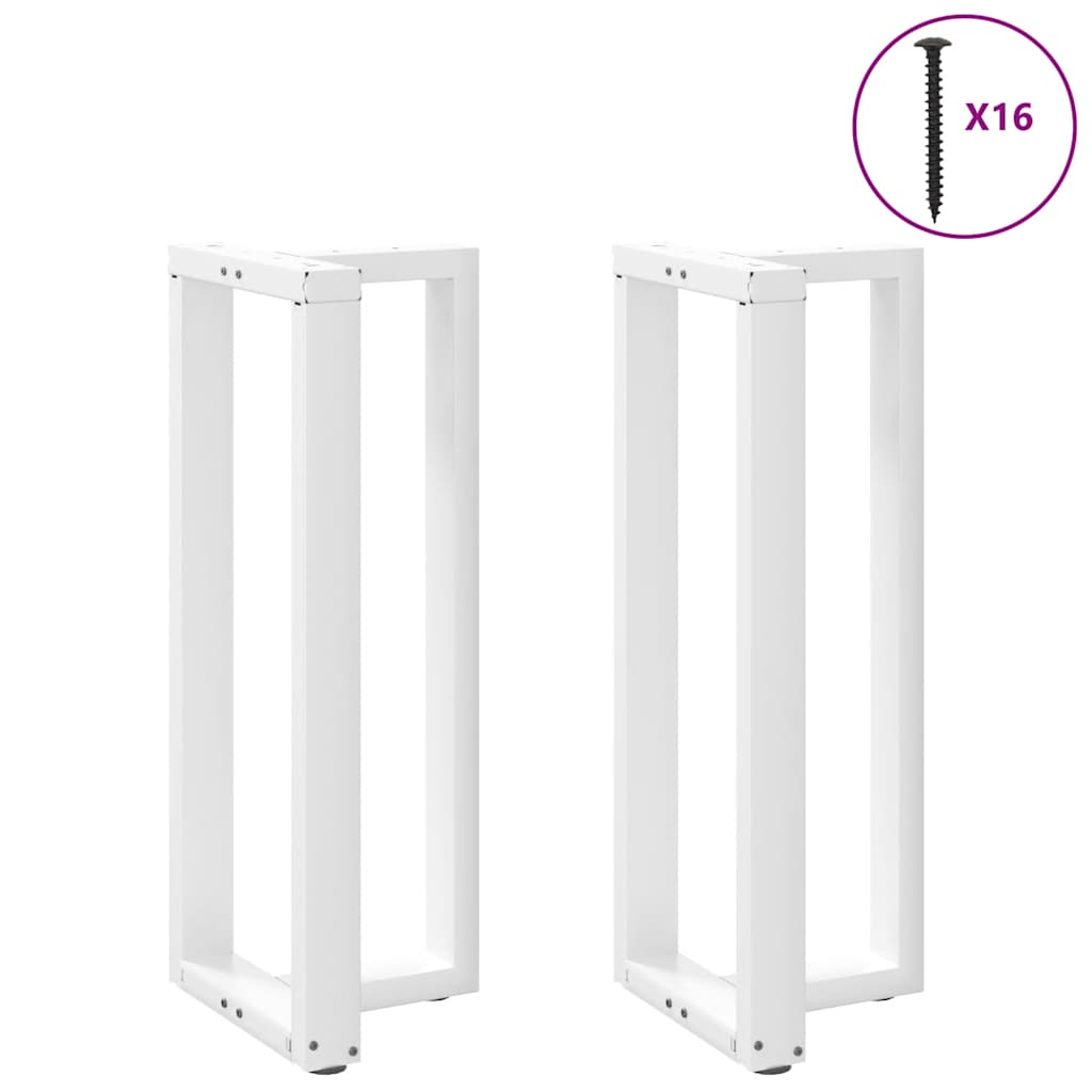 Noge za barski stol T-oblika 2 kom Bijele 50x35x(100-101) cm Čelik