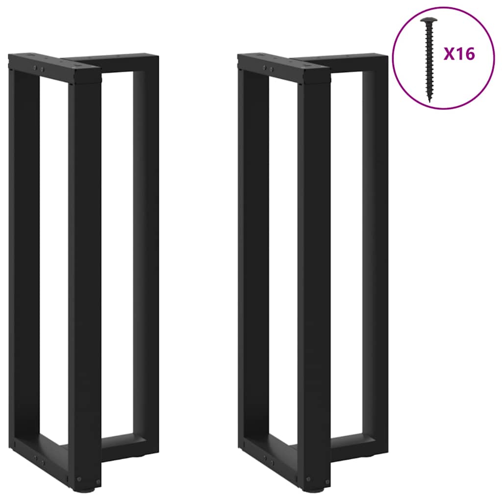 Noge za barski stol T-oblika 2 kom Crne 40x35x(110-111) cm Čelik
