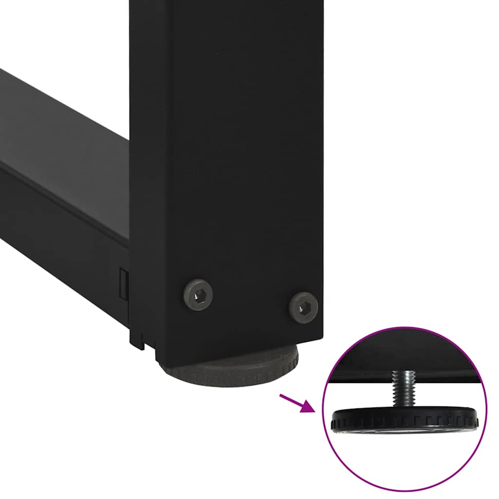 Noge za barski stol T-oblika 2 kom Crne 40x35x(110-111) cm Čelik