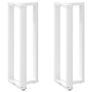 Noge za barski stol T-oblika 2 kom Bijele 50x35x(110-111) cm Čelik