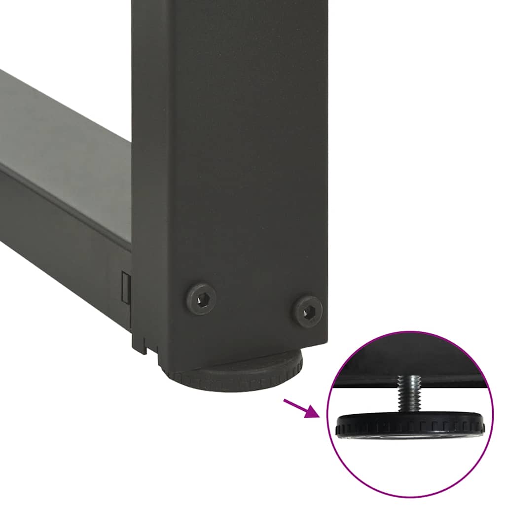 Noge za barski stol T-oblika 2 kom antracit 50x35x(110-111) cm čelik