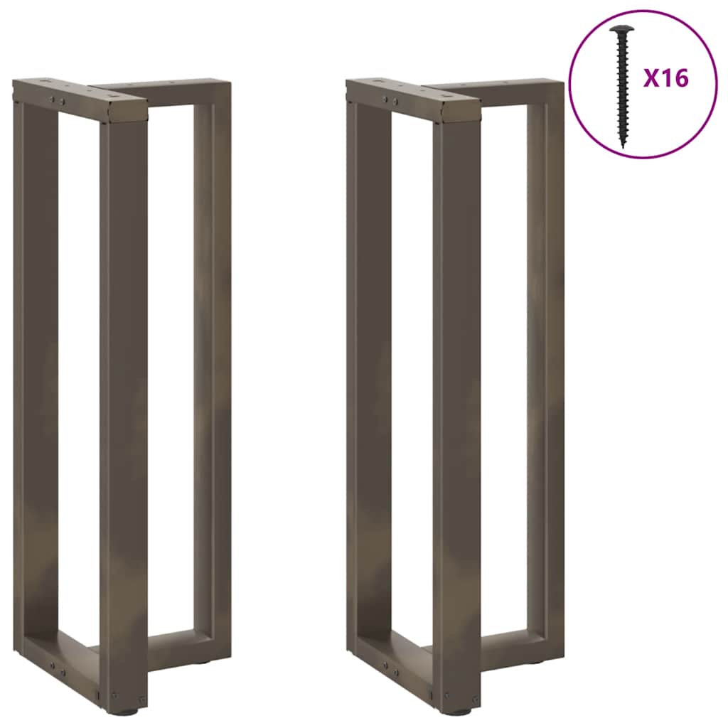 Noge za barski stol T-oblika 2 kom Crne 50x35x(110-111) cm Čelik
