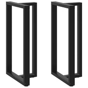 Noge za barski stol T-oblika 2 kom Crne 60x35x(110-111) cm Čelik