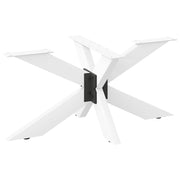 Noga klub stolića u obliku pauka, bijela, 98x58x(42-43) cm, čelik