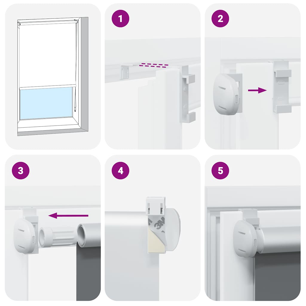 Rolo zavjesa prljavobijeli 80x210 cm Širina tkanine 75,7 cm