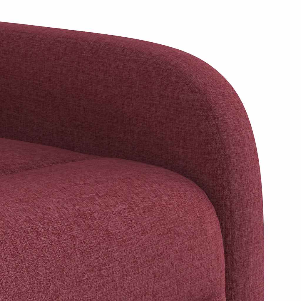 Masažni naslonjač od tkanine crvena boja vina