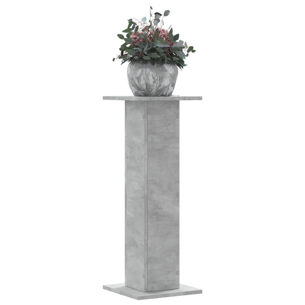 Stalci za biljke 2 kom siva boja betona 30x30x80 cm drveni