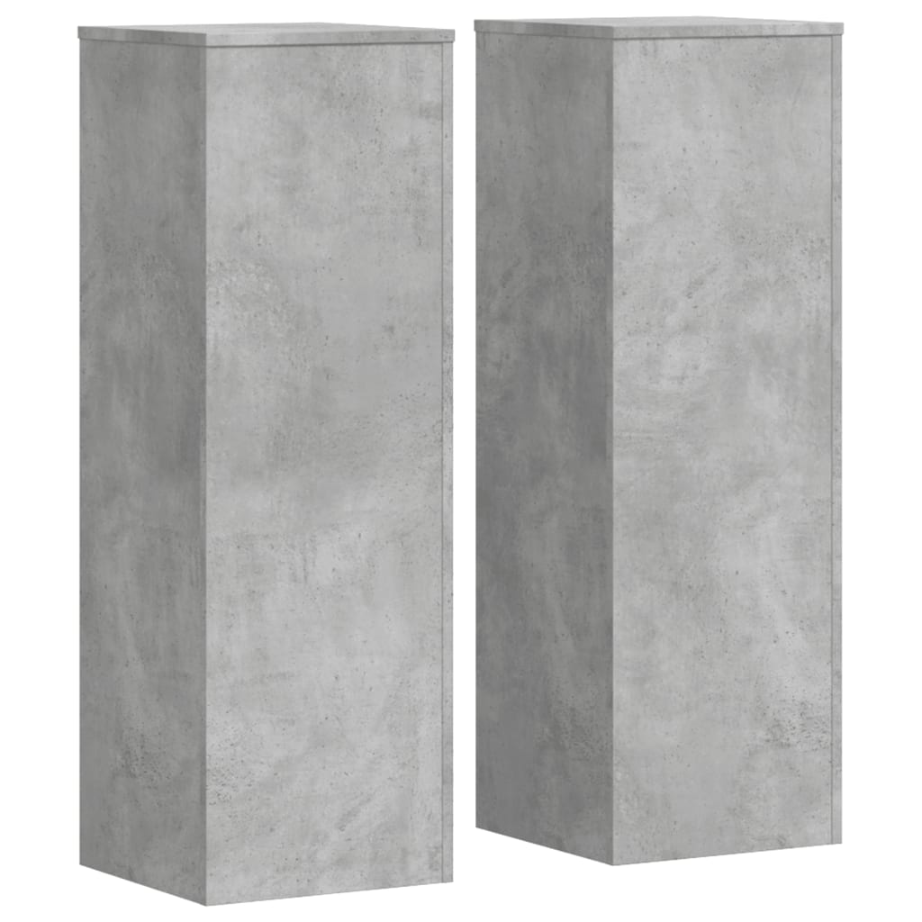 Stalci za biljke 2 kom siva boja betona 33 x 33 x 100 cm drveni