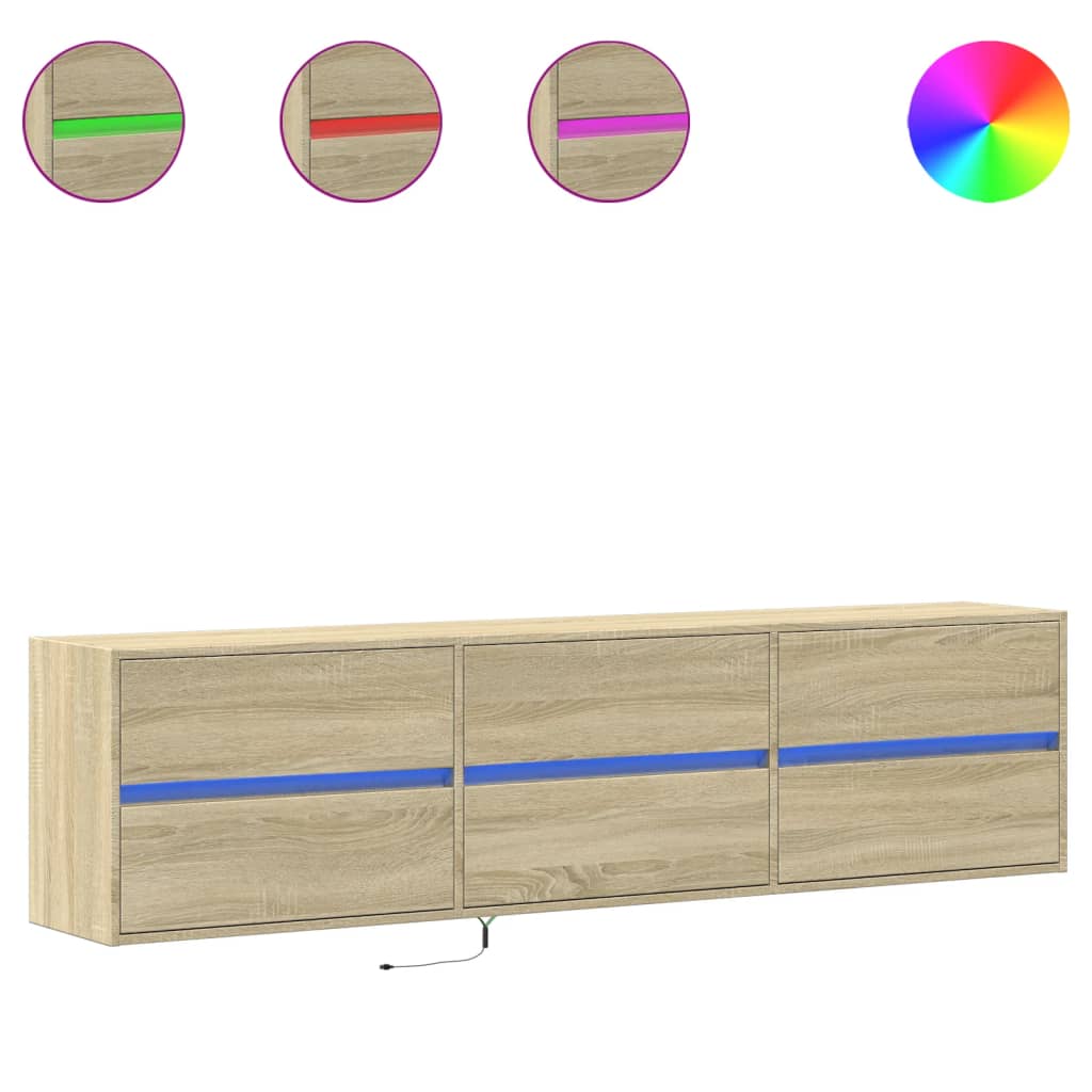 Zidni TV ormarić LED boja hrasta sonome 180x31x45 cm