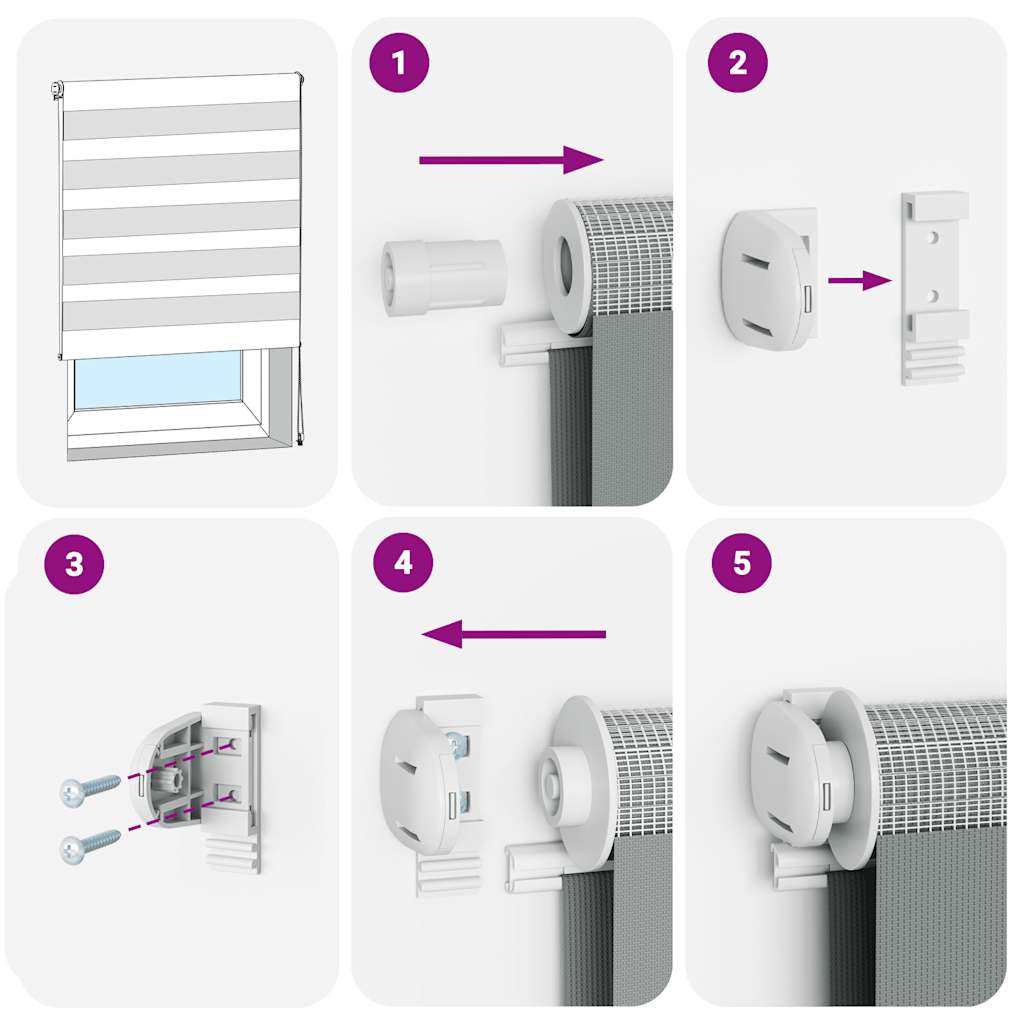Zavjesa zebra 65x100 cm širina tkanine 60,9 cm poliester