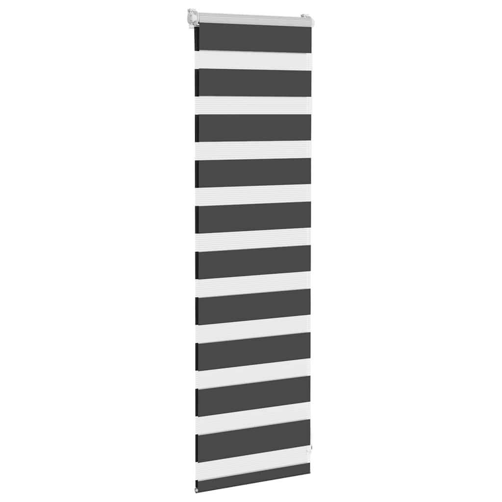 Zavjesa zebra crna 45x100 cm širina tkanine 40,9 cm poliester