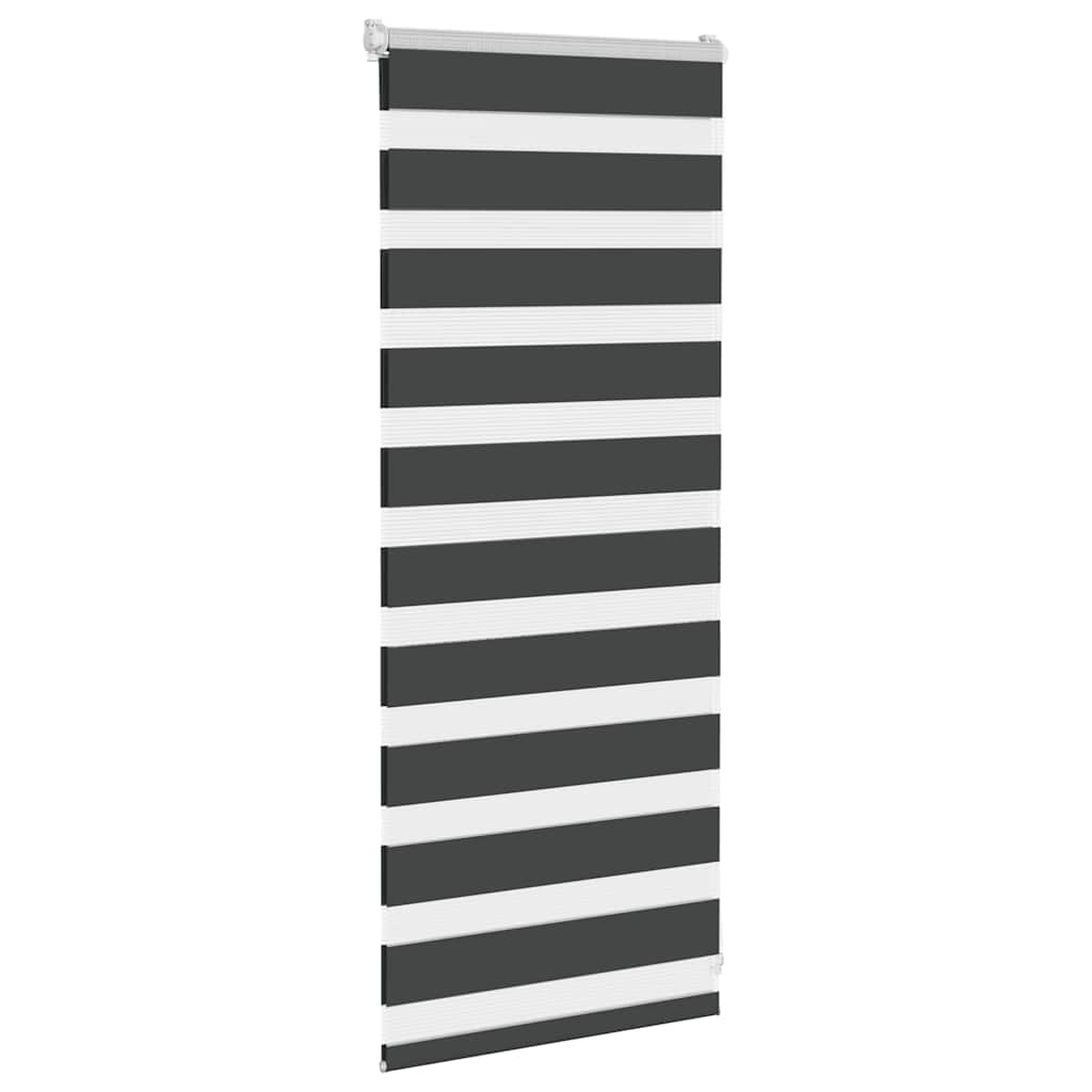 Zavjesa zebra crna 65x100 cm širina tkanine 60,9 cm poliester