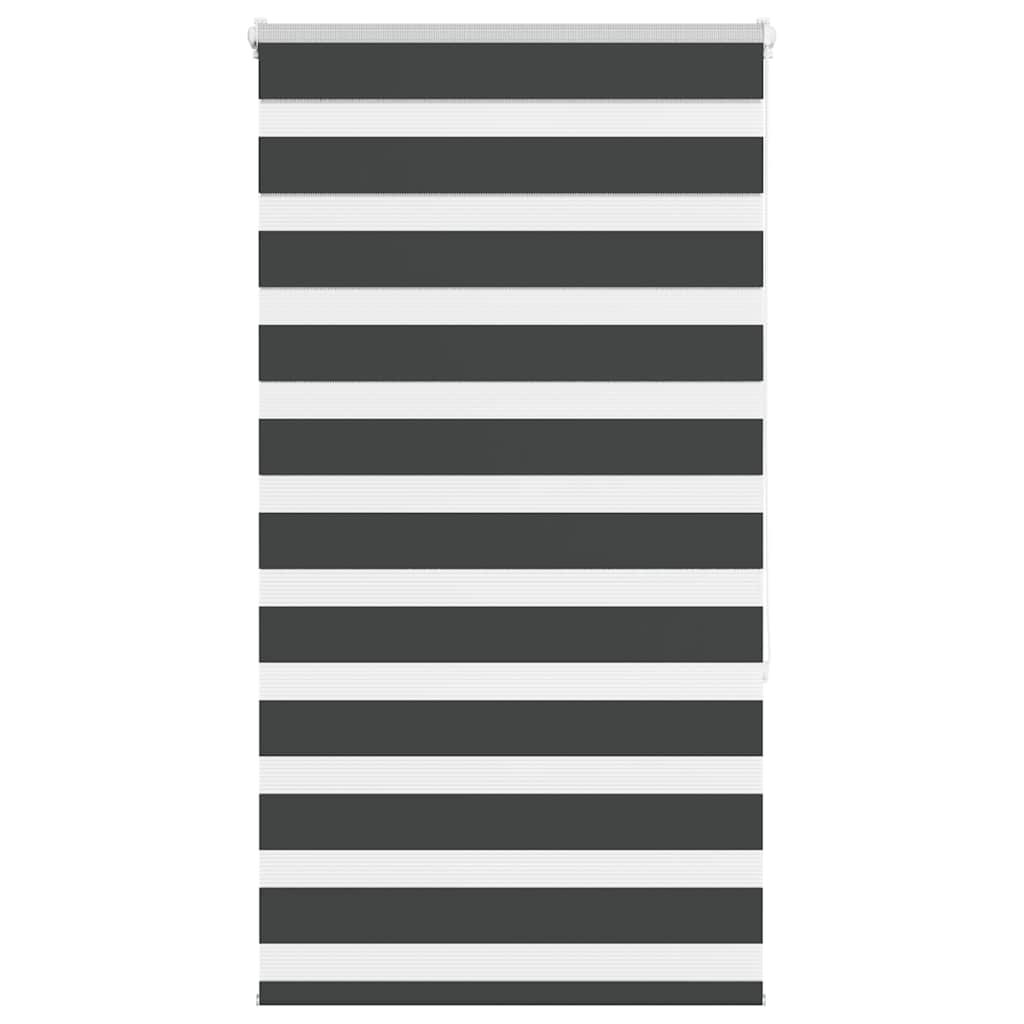Zavjesa zebra crna 85x150 cm širina tkanine 80,9 cm poliester