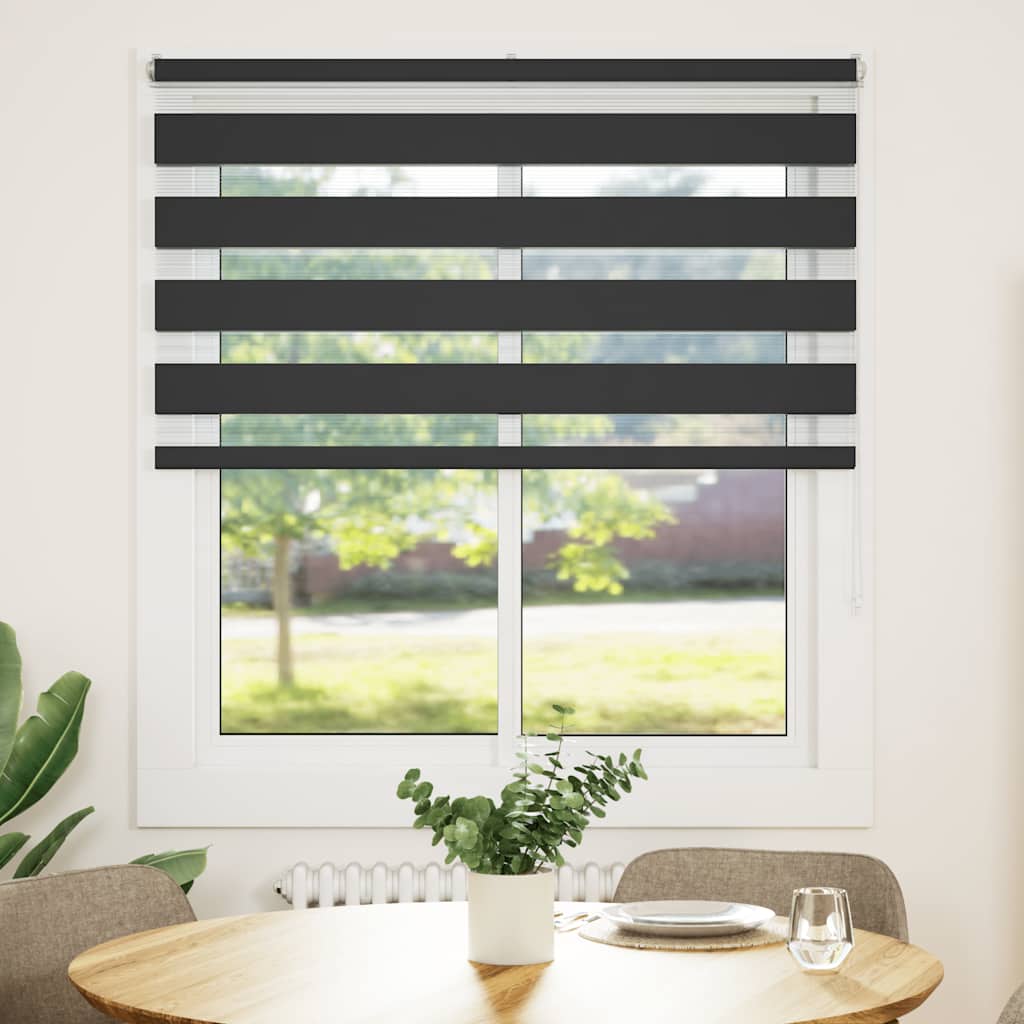 Zavjesa zebra crna 120x150 cm širina tkanine 115,9 cm poliester