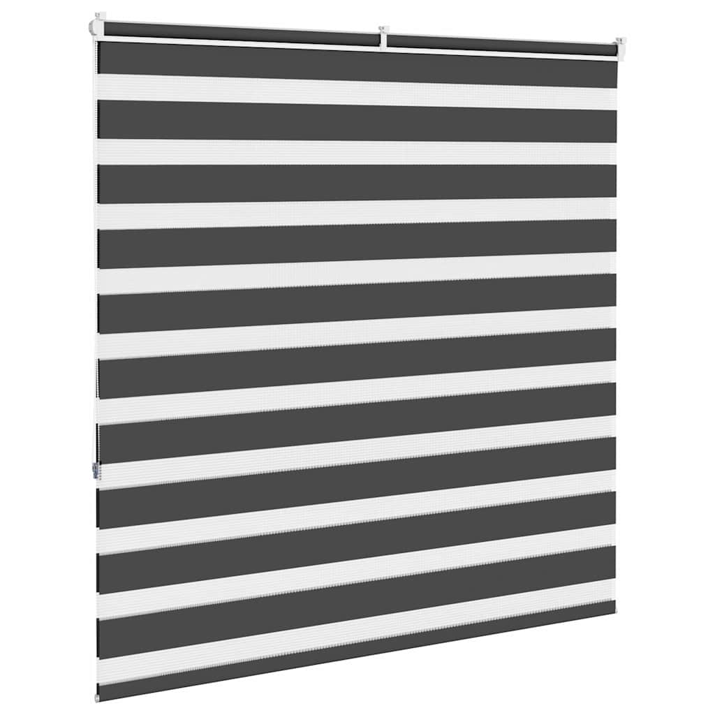 Zavjesa zebra crna 150x150 cm širina tkanine 145,9 cm poliester