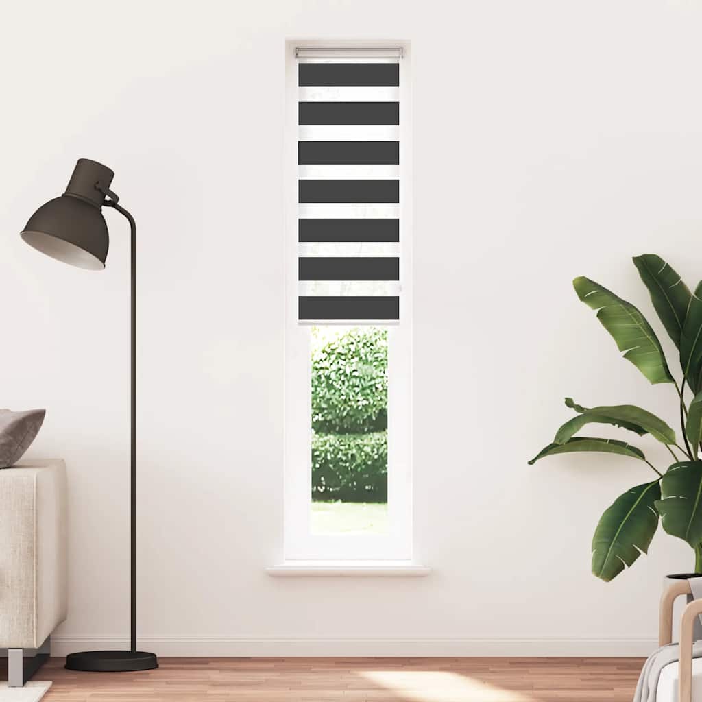 Zavjesa zebra crna 50x200 cm širina tkanine 45,9 cm poliester